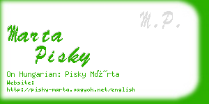 marta pisky business card